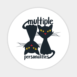 Multiple personalities funny cat Magnet